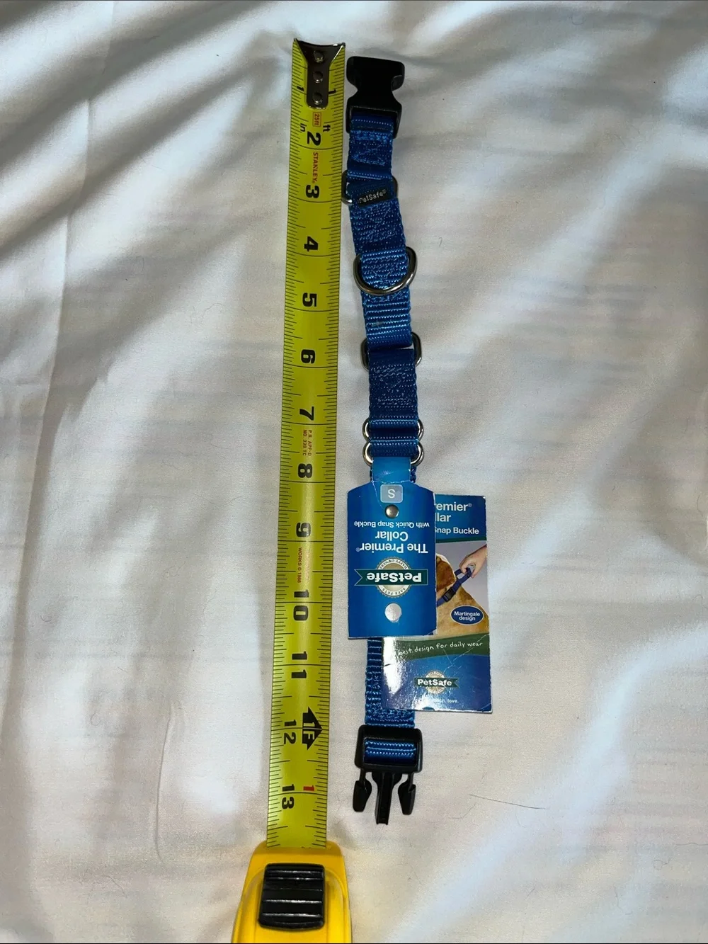PetSafe Blue Premier Adjustable Dog Collar with Quick Snap Buckle and Boots S